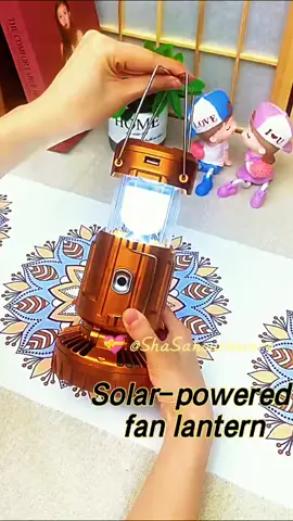 Solar-powered fan lantern #solarpoweredfanlantern #houseware #goodthing #malaysiatiktok #tiktokfinds #fyp #foryou 