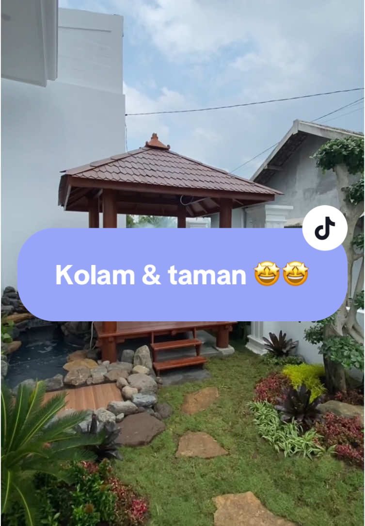 Done pembuatan taman dengan kolam batu alami 🙌🫶 #gardenstyleid #jasataman #jasatamanterdekat #jasatamanmurah #tukangtaman #kolamkoi #kolamkoinatural #naturalpond #kolambatualam #gazebo 
