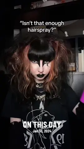 My look is not complete if I am not a fire hazard #goth #tradgoth #tradgothmakeup #tradgothhair #tradgothgirl #80sgoth #gothgirl #gothic #fyp 