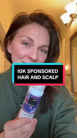 IGk sponsored hair density and scalp treatment is a daily serum for thinning hair. It’s going to help increase that thickness and regrow hair.  @IGK Hair #hairlosssolutions #hairthinning #hairtok #hairproducts #igkhair #MomsofTikTok 