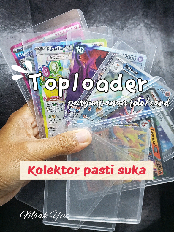 Toploader tempat penyimpanan foto/kartu, murah dan bahan tebal #kolektor #tempatkartu #pokemoncards #tempatfoto #toploader 