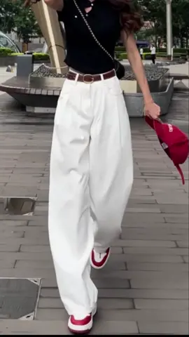 Quần jeans xếp li ống rộng #xuhuong #trending #fyp 