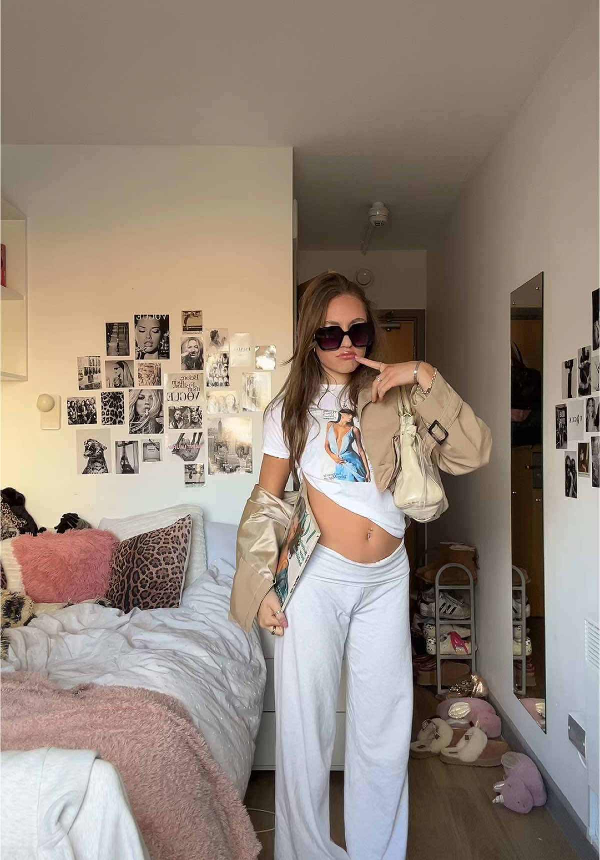 New fave top from @In Print We Trust tysm #inprintwetrust #outfit #magazine #trenchcoat 