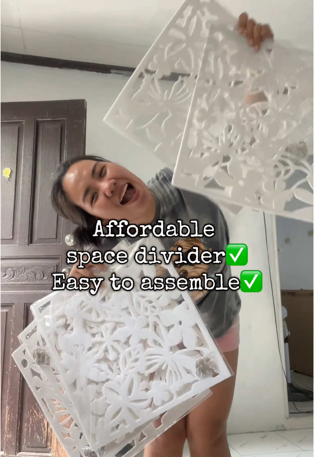 Upgrade na natin ang kurtina as divider mga beh, eto 20 pesos lang isa! #hanging partition #divider #partitionwall 