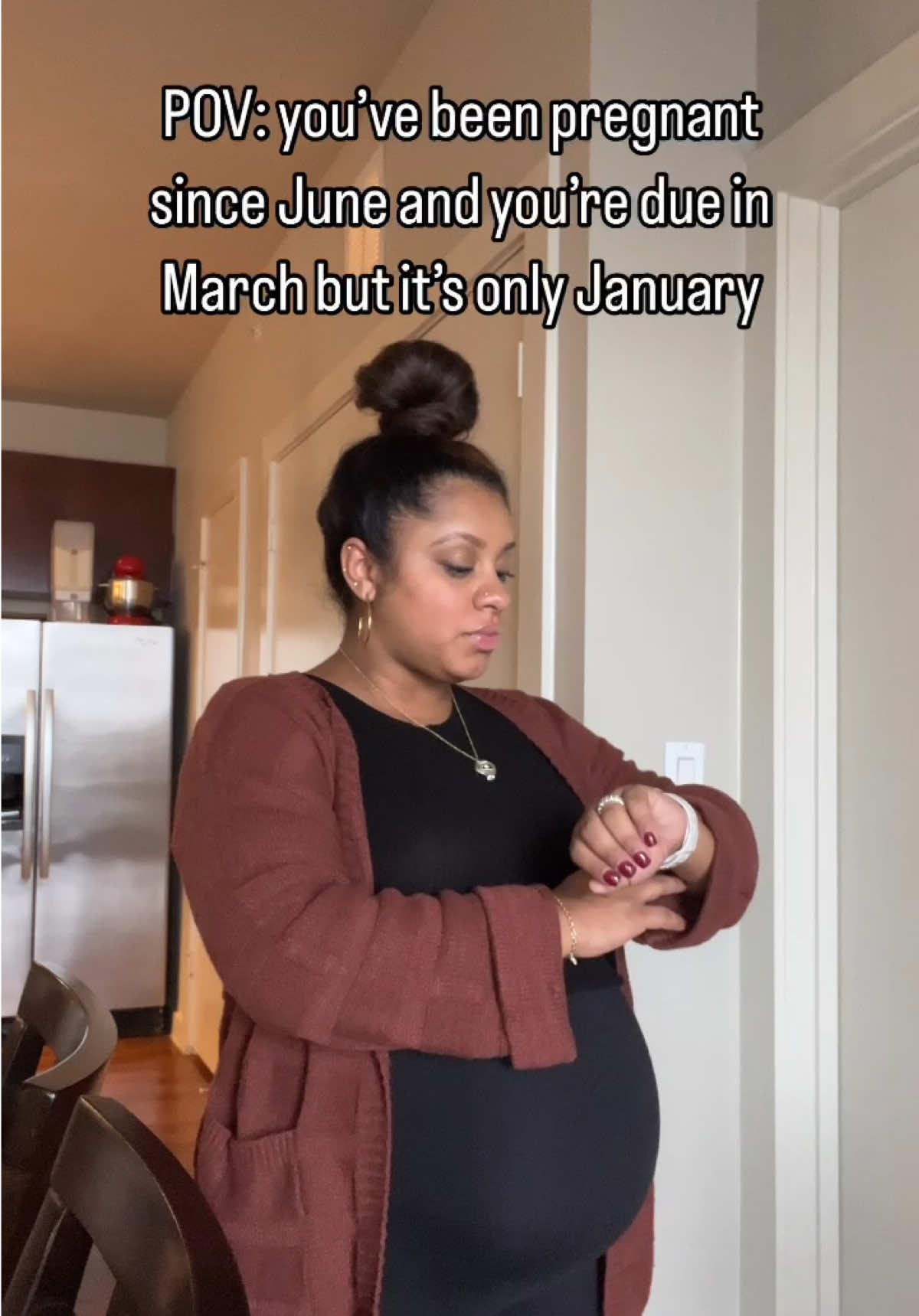 Feels like I have been pregnant foreverrrrrrrr 😩😩😩 #thirdtrimester #pregnantlife #pregnancyhumor #relatable #funnyvideo 
