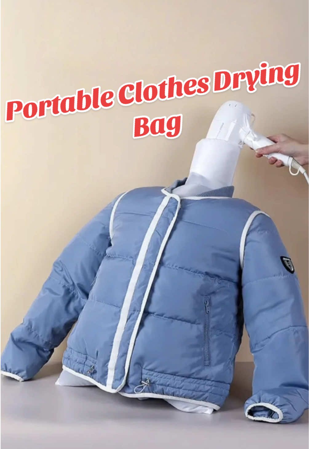 Buy directly from us as your trusted Chinese supplier, offering unbeatable prices and fast shipping!   Speed up laundry days with the Portable Clothes Drying Bag—a revolutionary solution for drying clothes, down jackets, and delicate fabrics in minutes! Simply attach your hairdryer to the bag’s nozzle, and let the enclosed hot air system dry garments evenly while restoring fluffiness to padded coats. Perfect for travel, small apartments, or rainy seasons, this lightweight, foldable dryer is a game-changer for anyone seeking convenience and fabric care.   Ideal for down jackets, sweaters, baby clothes, and workout gear, this energy-efficient bag prevents shrinkage and damage caused by traditional dryers. Its compact design fits in any suitcase or closet, making it a must-have for camping trips, dorm rooms, or quick home use. A practical gift for busy parents, travelers, or eco-conscious households!   Order now for fast delivery to the USA, Canada, Europe, South America, and the Middle East. Custom branding options available for bulk orders!   #LaundryHacks #TravelEssentials #HomeAppliances #EcoFriendlyLiving #ClothesCare #SpaceSaving #LearnOnTikTok #TikTokMadeMeBuyIt   #fyp #viral #trending #amazonfinds #shopifystore #dropshipping #giftideas #buyfromchina #bulkpurchasing   #GarmentDryer #DownJacketCare #PortableDryer #LaundryInnovation #QuickDryHack #SmartHomeTech #UnboxingViral #SocialMediaFinds #TravelGadgets #ModernLiving #EcoDry 