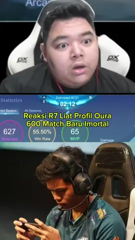 Reaksi R7 Sampe Melongo Liat Profil Oura 600 Match Baru Imortal #MLBB #MobileLegendsBangBang #mlbbarhanemote #r7 #r7tatsumaki #oura #ekooju1 #sleptzy #fyp 