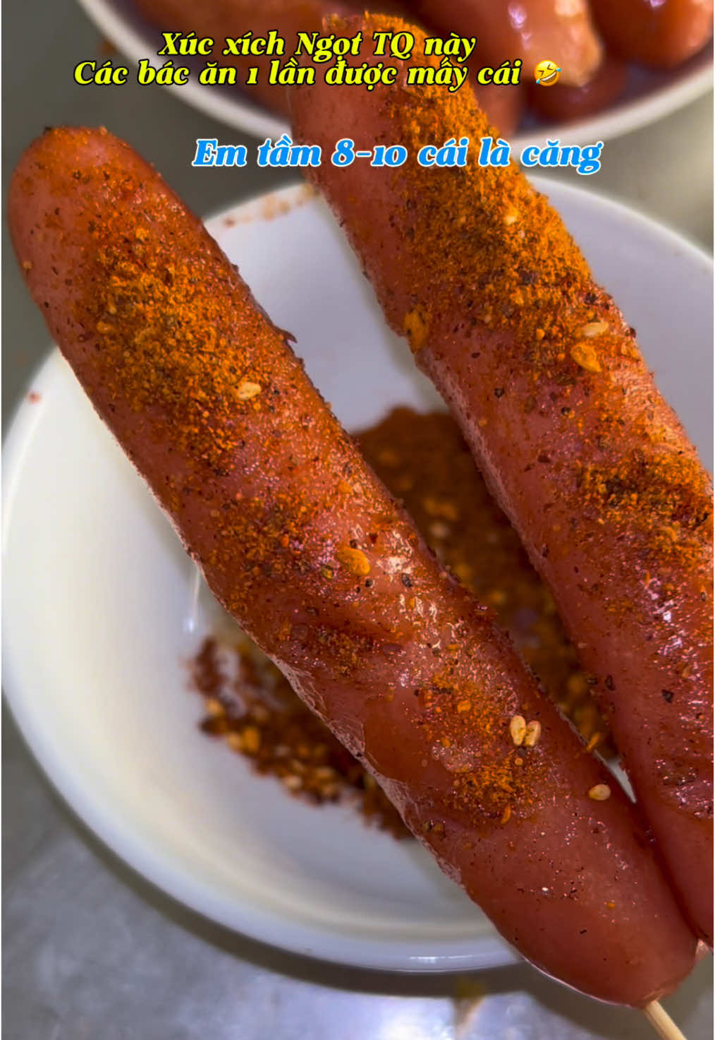 Xúc xích ngọt TQ #HienCao #review #foodreview #ancungtiktok #xucxich 