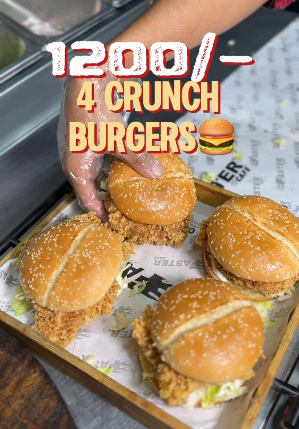 4 Crunch Buger Deal 1200Rs. . . . . . #sialkot #sialkoti #sialkotcity #sialkotcantt #sialkotplus #faster #cafe #food #fastercafe #foodporn #foodporn #deal #pizza #pizzatime #pizzadeal #pizzalover #viral #viralvideo #viraltiktok #for #foryou #foryoupage 