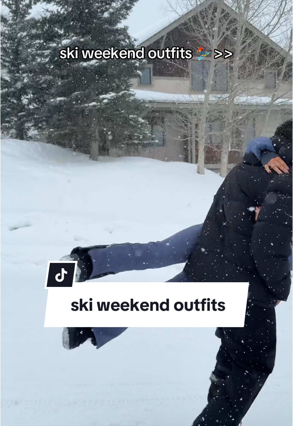 1, 2, 3 or 6?! 🌲⛷️👩🏼‍❤️‍💋‍👨🏽 #skisuit #skioutfit #skiweekend 