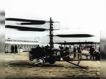 Rekaman arsip Helikopter eksperimental dari Tahun 1922 di Prancis #pond5 #fyp 