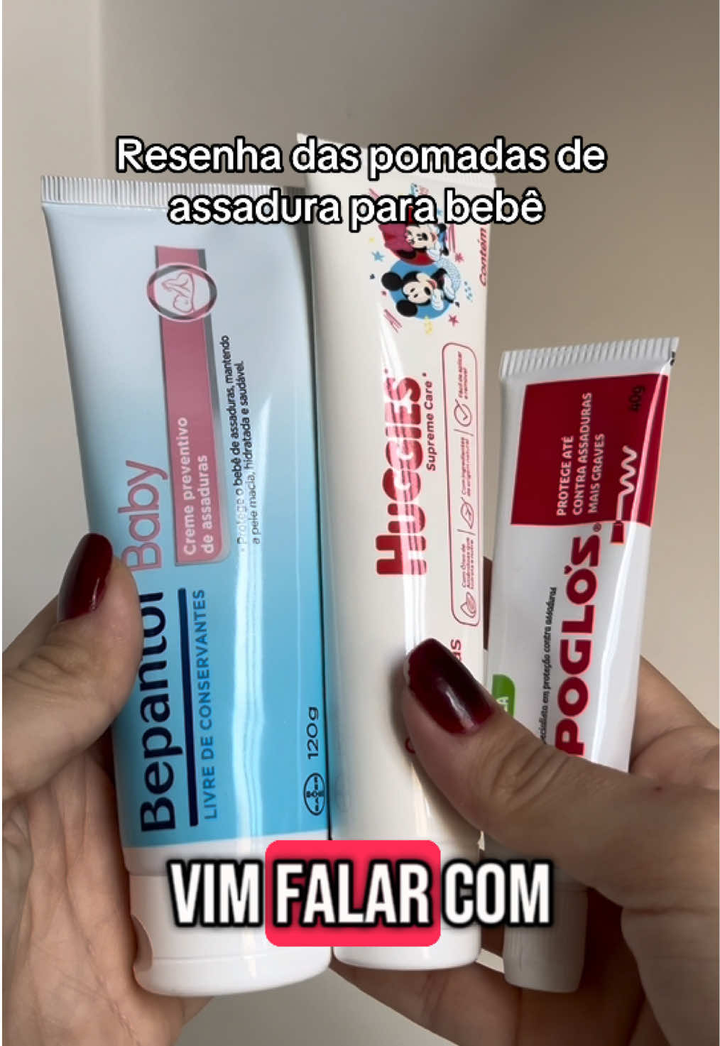 Eu uso as 3, mas a minha preferida é a bepantol! E a de vocês?   #bepantol #pomada #huggies #bebê #nenem #maternidade #produtosdebebê #hipogloss #mae