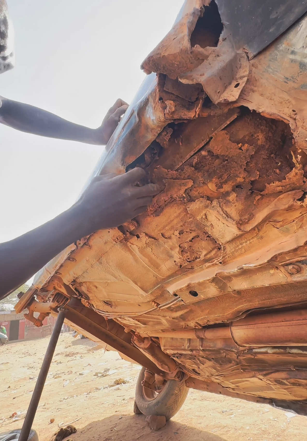How to fix big rust holes  #africa #DIY #repair 