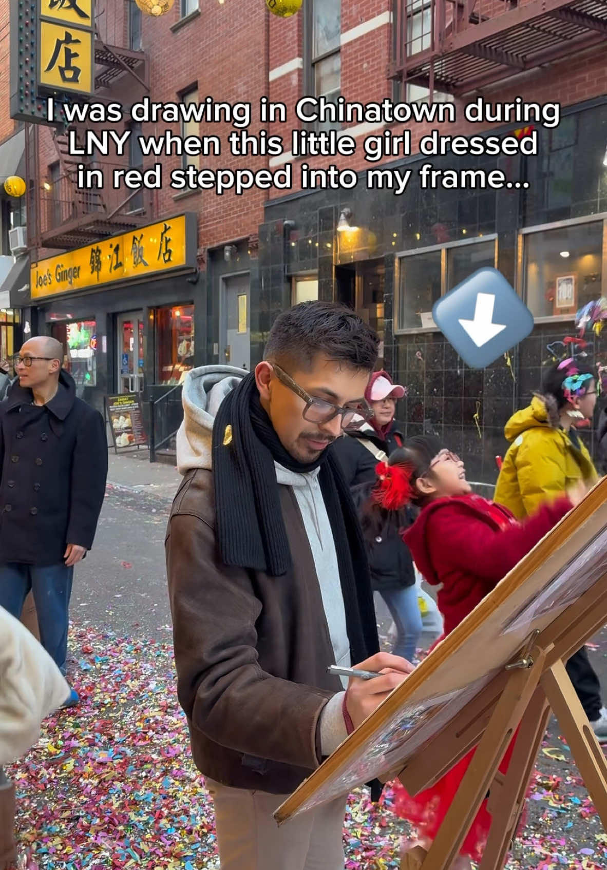 More reasons why to draw in public & a happy lunar new year to all those celebrating! 🧧🎉🐍 ✍🏼 #streetart #livedrawing #sketch #nyc #chinatown #lineart #arttok 