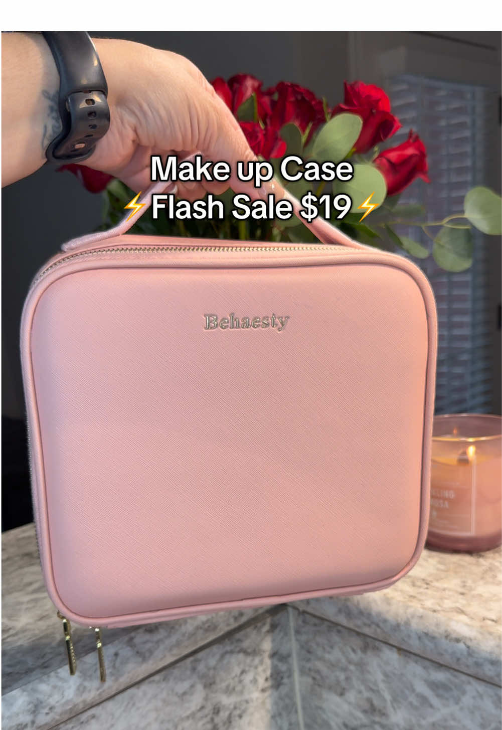 $19 is crazy for this make up case!! Get it before they up the price. #makeupbag #makeupcase #makeupgirl #TikTokShop #behaesty  @BehaestyUS 