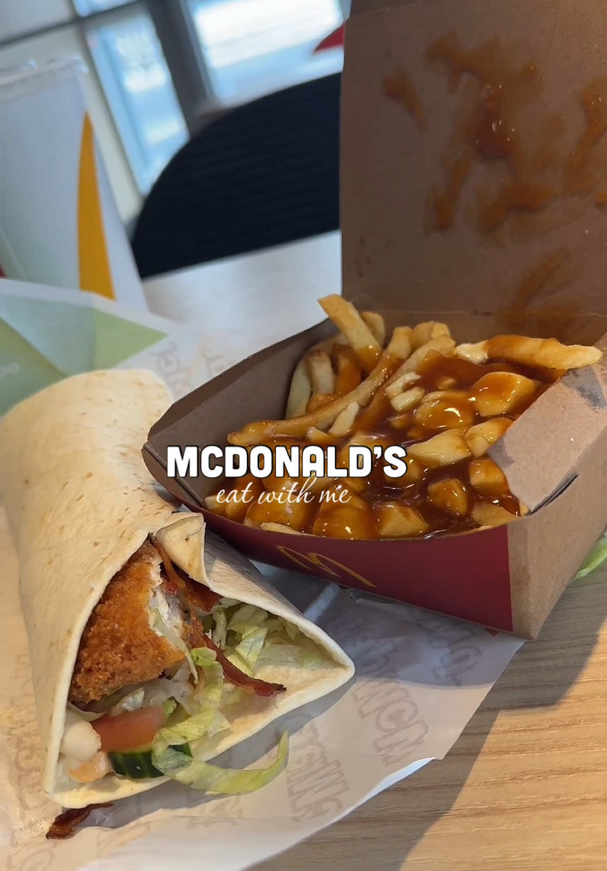 @McDonald’s for lunch😍 i got a bacon mccrispy wrap and a poutine! the wrap has crispy chicken, bacon, lettuce, cucumbers, tomato, mayo and i added habanero sauce for some spice #eatwithme #erinmucks #mcdonalds #fastfood #chickenwrap #mccrispy #poutine #Foodie #food #eatingshow #letseat #eatingsounds #mukbang #eatlunchwithme #worklunch #eating #mukbangeatingshow @mcdonald’s canada🇨🇦 