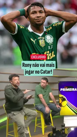 PASSAGEM CANCELADA! ✈️🚫 Segundo o @andrehernan, Rony não vai mais pro Al-Rayyan! A janela no Catar fecha nesta sexta, mas os últimos detalhes da negociação não ficaram prontos a tempo. Com isso, ele segue no Palmeiras! 💚🔥 O que achou da permanência do camisa 10? 👀💭 #Uol #UolEsporte #Palmeiras #Rony #MercadoDaBola #Verdão