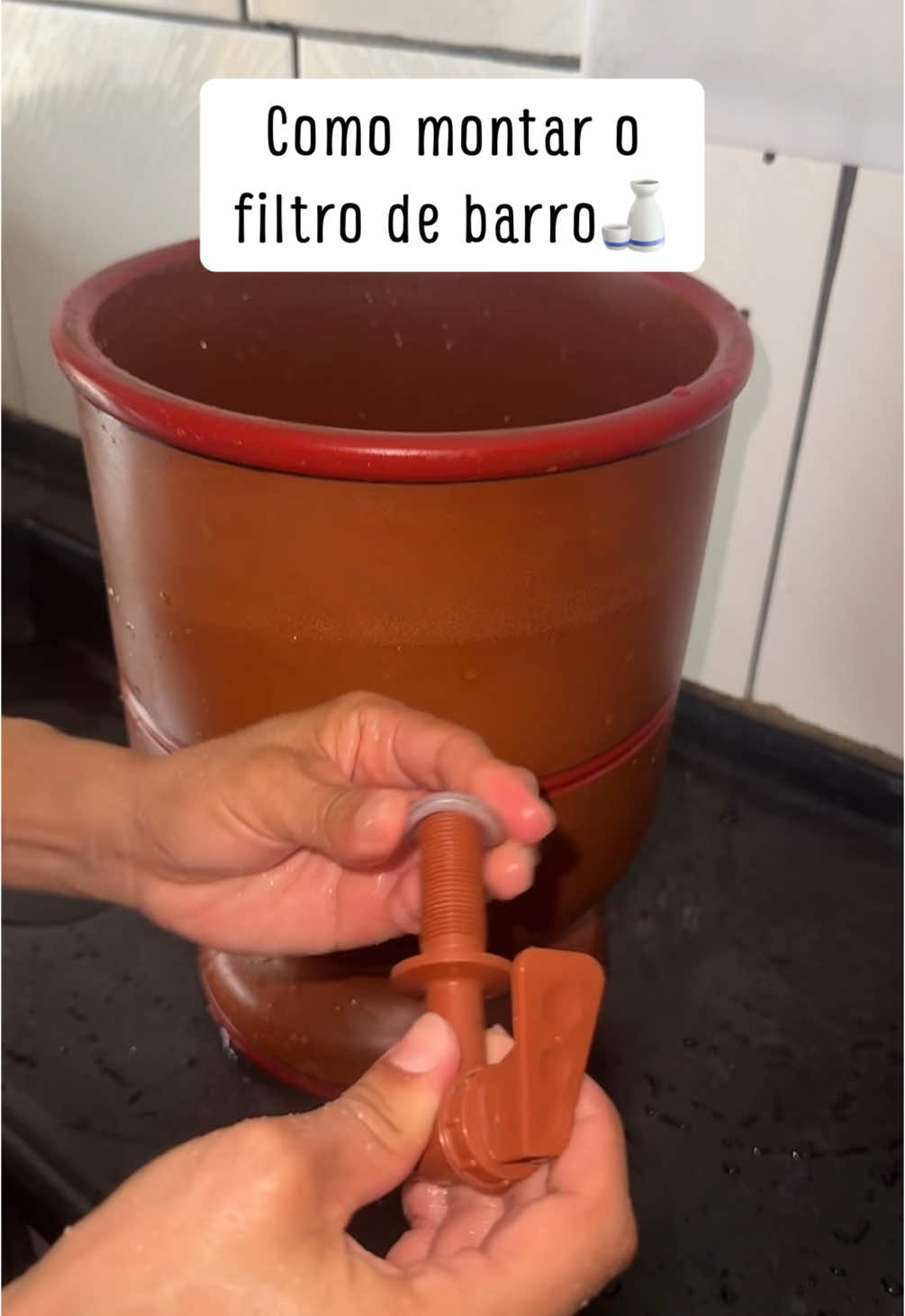 Montando o filtro de barro🍶 #montando #filtrodebarro #ensinando #tarde #vaiprafy #viral_video 