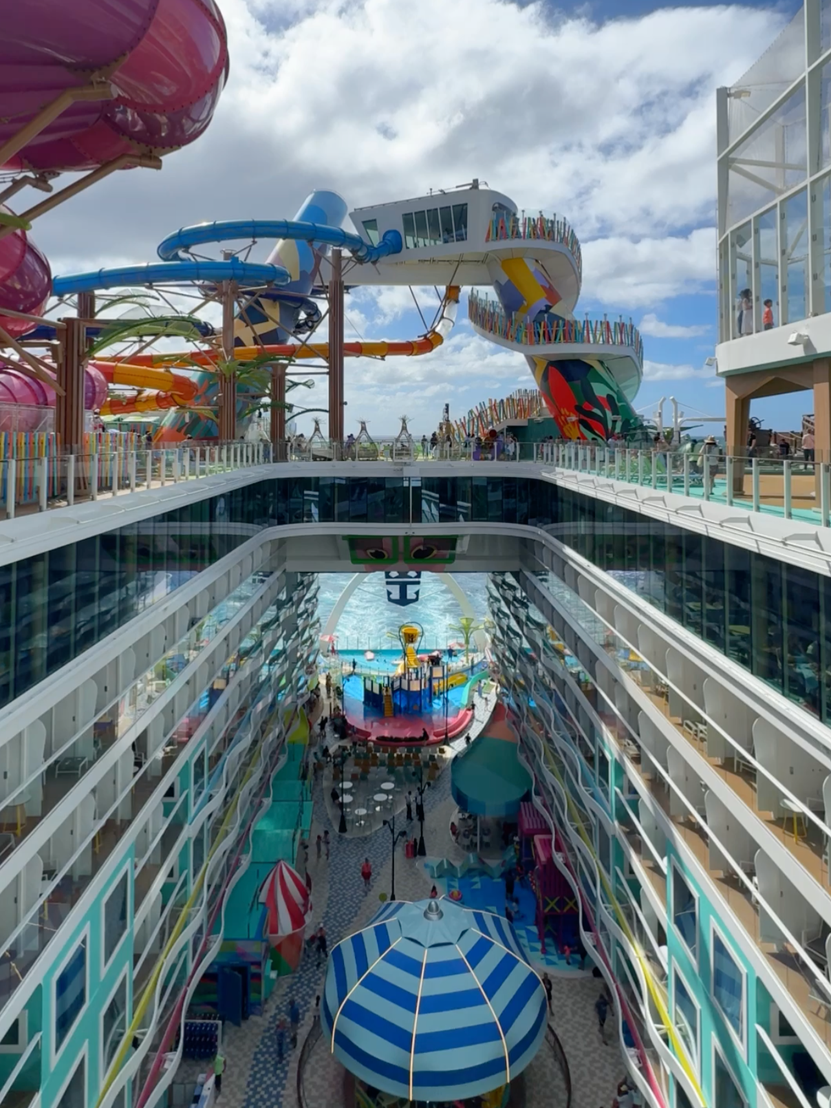 Turn down the lights and turn up the night 🤩 @trev_and_chels #IconoftheSeas #Cruise #vacation #night #GNO #trip #traveltok