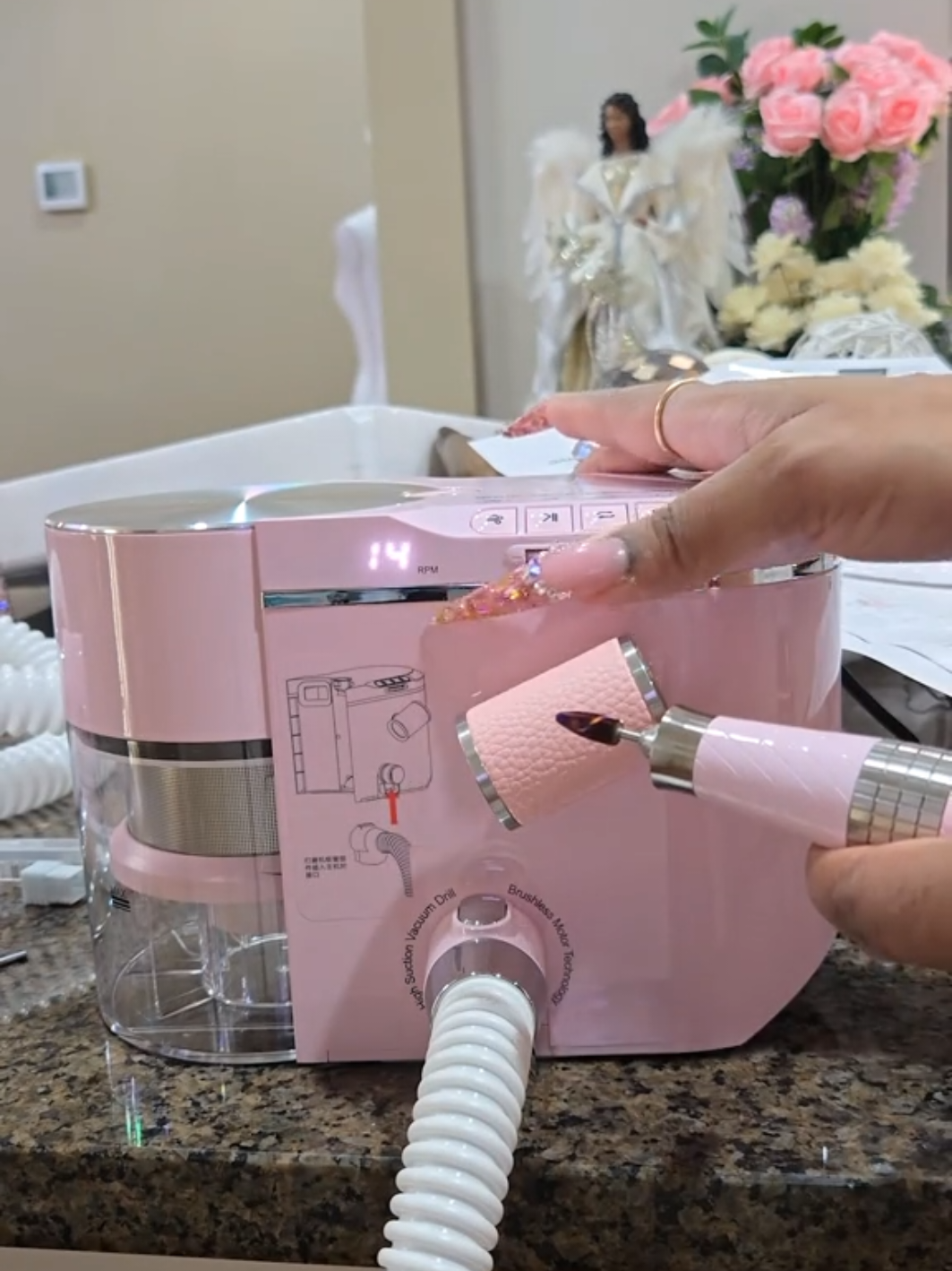 Unboxing my new nail drill/ dust collector combo. This is the @daichongnail  All-in-One Nail Drill and Vacuum. I think it's so cool that the handpiece has a built-in vacuum that sucks up the nail dust as you drill.  Full review is on my YouTube channel 😉.  Thank you, Daichong, for sending this unit for me to try 🩷