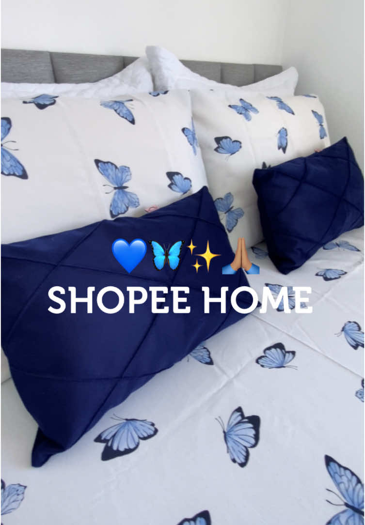 Perfeição tem nome 🦋💙🙏🏽 Digite QUERO que eu te envio o link 🔗 . . . . . . . #shopee #Home #homedecor #camaposta #quartocasal #donasdecasa #tour #lençol #cobreleitoborboletas #borboletas #fyp #blogueiradolar #lar 