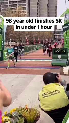Betty is built different overlay: 98 year old finishes 5K in under 1 hr  (via specialstrong/IG) #Running #race #athlete