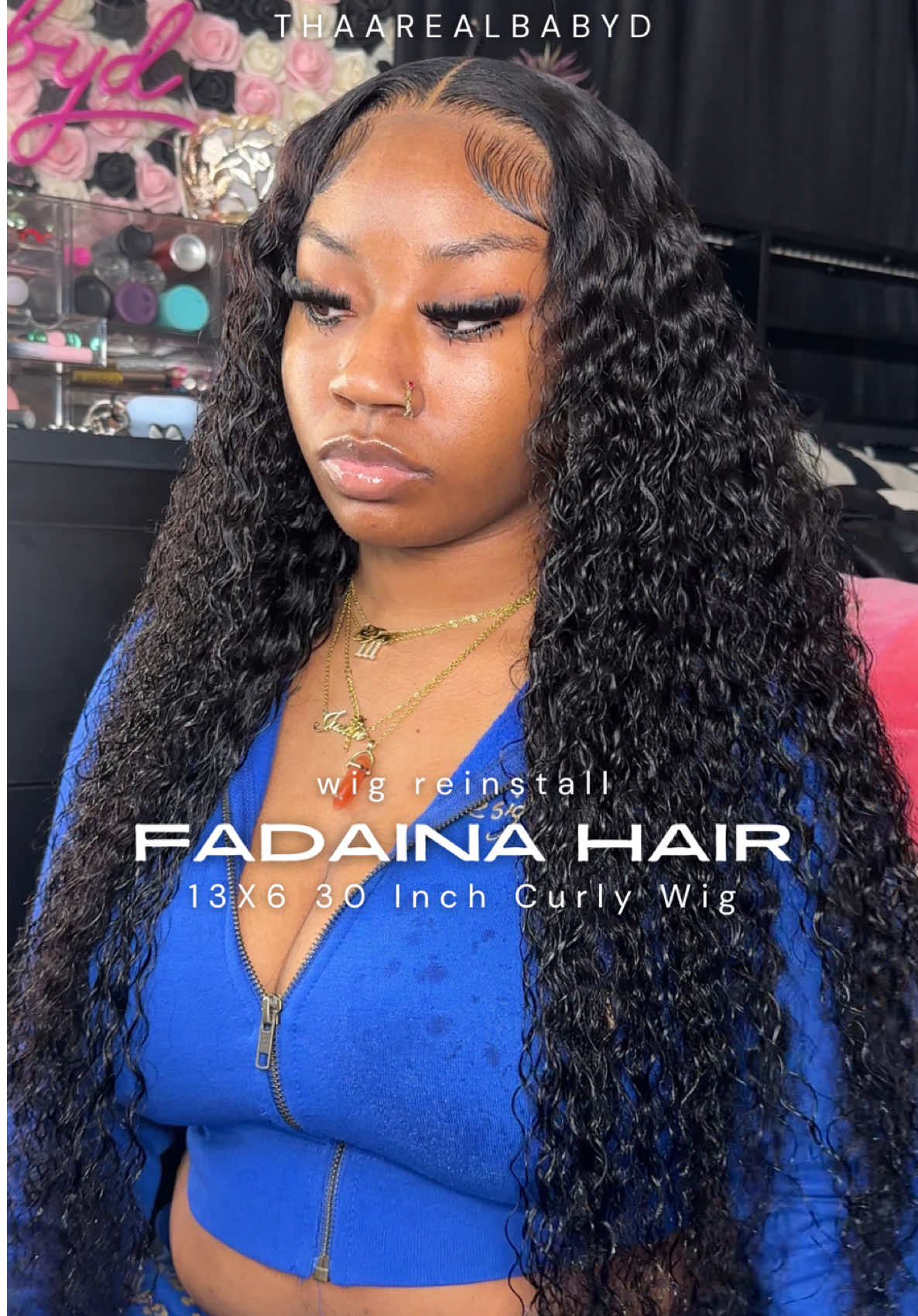 Amazon Fadaina 13x6 30 Inch Curly Wig Reinstall 🦋 hair linked in my Amazon Storefront 🔗🫶🏾 #babyhairtutorial #wigtutorial #foryou #frontalinstall #wiginstall #wigtok #wiginfluencer #amazoninfluencer #amazonwig #amazonwigs #amazonwigfinds #baddieonabudget