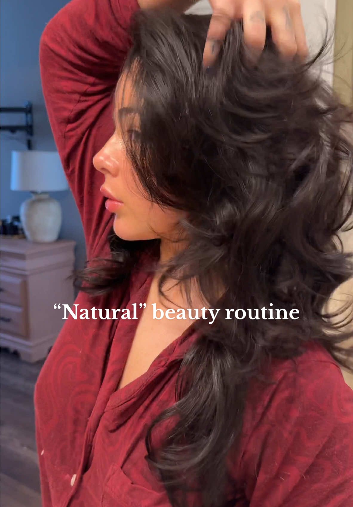 Replying to @allie♡ the face contour didn’t exactly turn out how I wanted but at least the self tanner looks like a permanent skin tint & the hair is HAIRING…. Life is good🥰 #beautytips #selftan #lipstain #GlowUp #beautyhacks #tanning #nomakeup #grwm 
