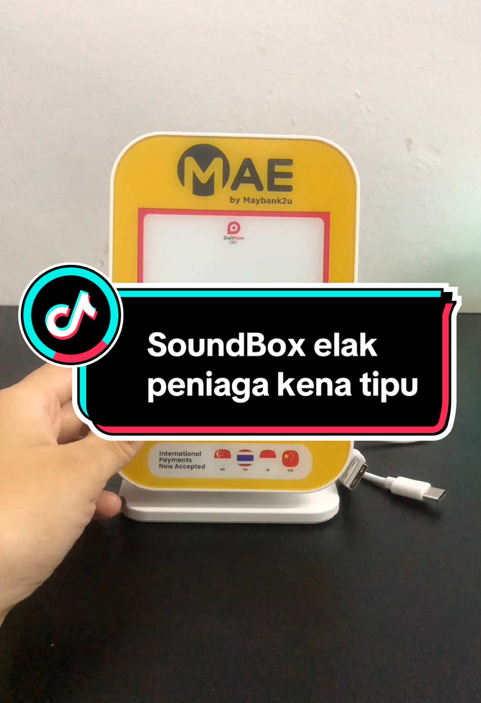 Utk peniaga sila lah pakai MAE Soundbox ni utk elak kena tipu dgn customer tunjuk resit palsu           #maesoundbox #soundbox #soundboxmaybank #soundboxmae 