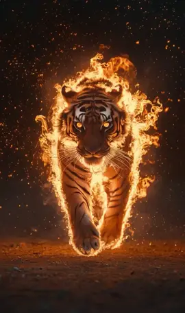 Flame Tiger! #tiger #fantasy #aiwork #aiart 