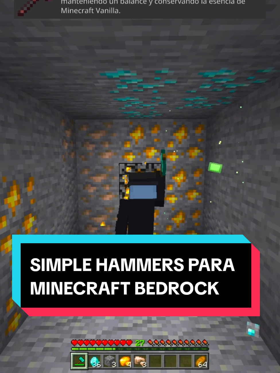 PARTE 13 | addons para minecraft bedrock pt13 SIMPLE HAMMERS ADDON Te presento Simple Hammers, un addon que añade martillos especiales a Minecraft Bedrock, capaces de picar en un área de 3x3. Podrás minar mucho más rápido y hacer túneles sin esfuerzo, facilitando la recolección de minerales y recursos. Descárgalo en MCPEDL #Minecraft #bedrock #bedrockedition #minecraftpe #addon #addons #addonsparaminecraftpe #addonsminecraft #mcpedl 