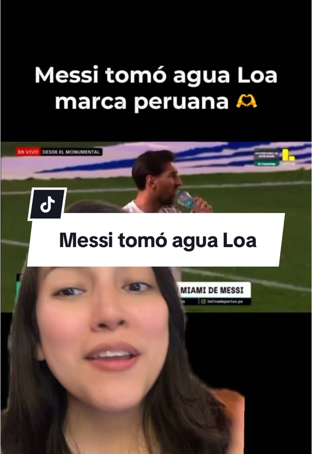 #greenscreen Messi tomó agua Loa, una marca peruana de agua 💦 durante un partido de futbol amistoso … ha generado un revuelo en redes sociales porque ya tenemos algo en común con el astro 😭🫶 #messi #lionelmessi #futbol⚽️ #futbolperuano #loa #marcasperuanas #marca #marketing #campaña 