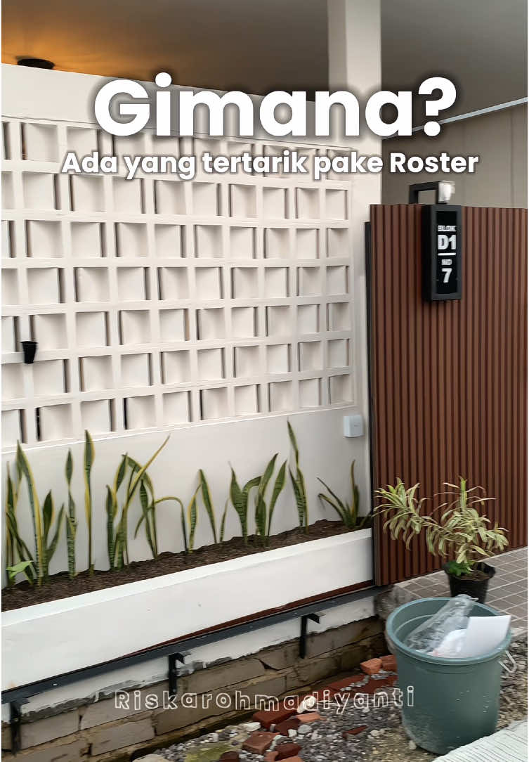 Harga Roster 10ribu/pcs Aku beli di online linknya di bio no.  Di tukang Bangunan juga banyak kok  Yang lagi Renov, Bangun rumah, Mempercantik rumah semoga segera selesai yahh🏡🤍 #iderumah #rumahminimalis #iderumahminimalis #inspirasirumah #pagarrumah #pagarroster #pagar #roster #fyp #fyppppppppppppppppppppppp #fypdonggggggg 