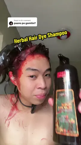Replying to @A Ganito mag-apply ng Herbal Hair Dye Shampoo #nobleachhaircolor #nobleachhairdye #herbalhairdyeshampoo #herbalhairdye #augeashairdyeshampoo #augeas #wineredhair #haircolor 