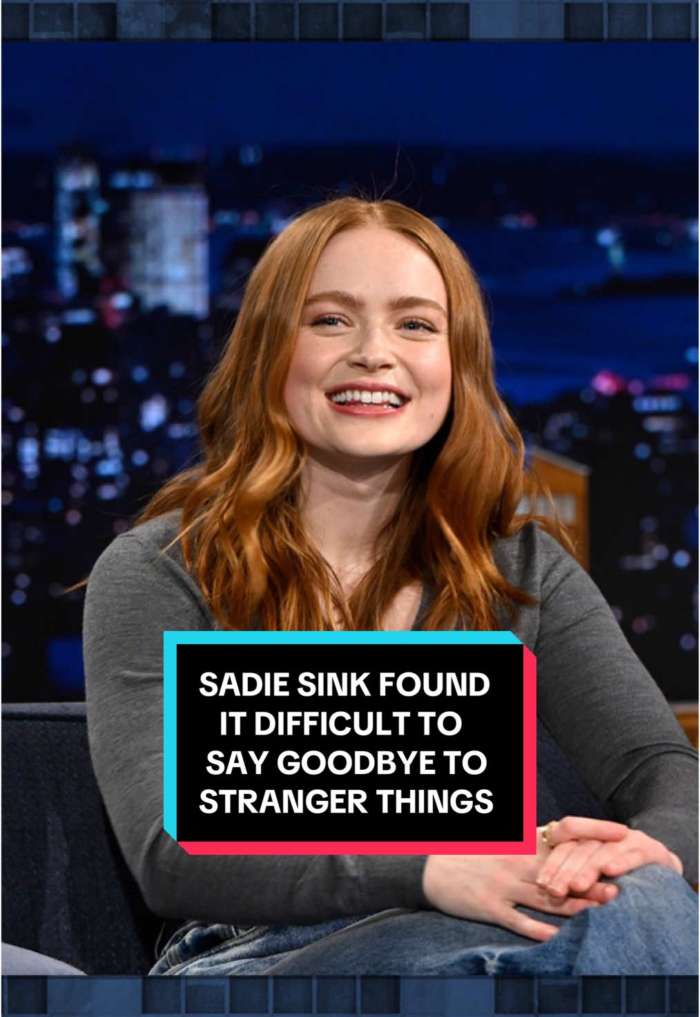 Sadie Sink found it difficult to say goodbye to Stranger Things 🥺 #FallonTonight #TonightShow #SadieSink #StrangerThings #ST5 #JimmyFallon 