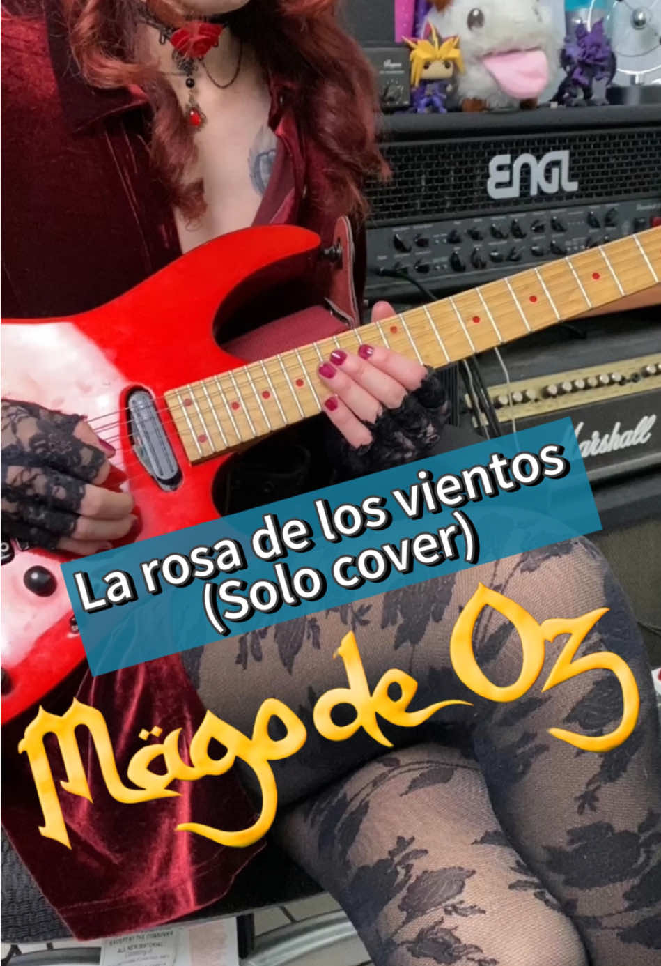 Mägo de Oz - La rosa de los vientos (Solo cover) #pagan #magodeoz #celta #celtic #medieval #folk #redhair #redguitar #ibanez #longhair #engl #marshall #boss #dimarzio #androgynous #solo #guitarcover #visualkei #visualrock #larosadelosvientos #fyp 