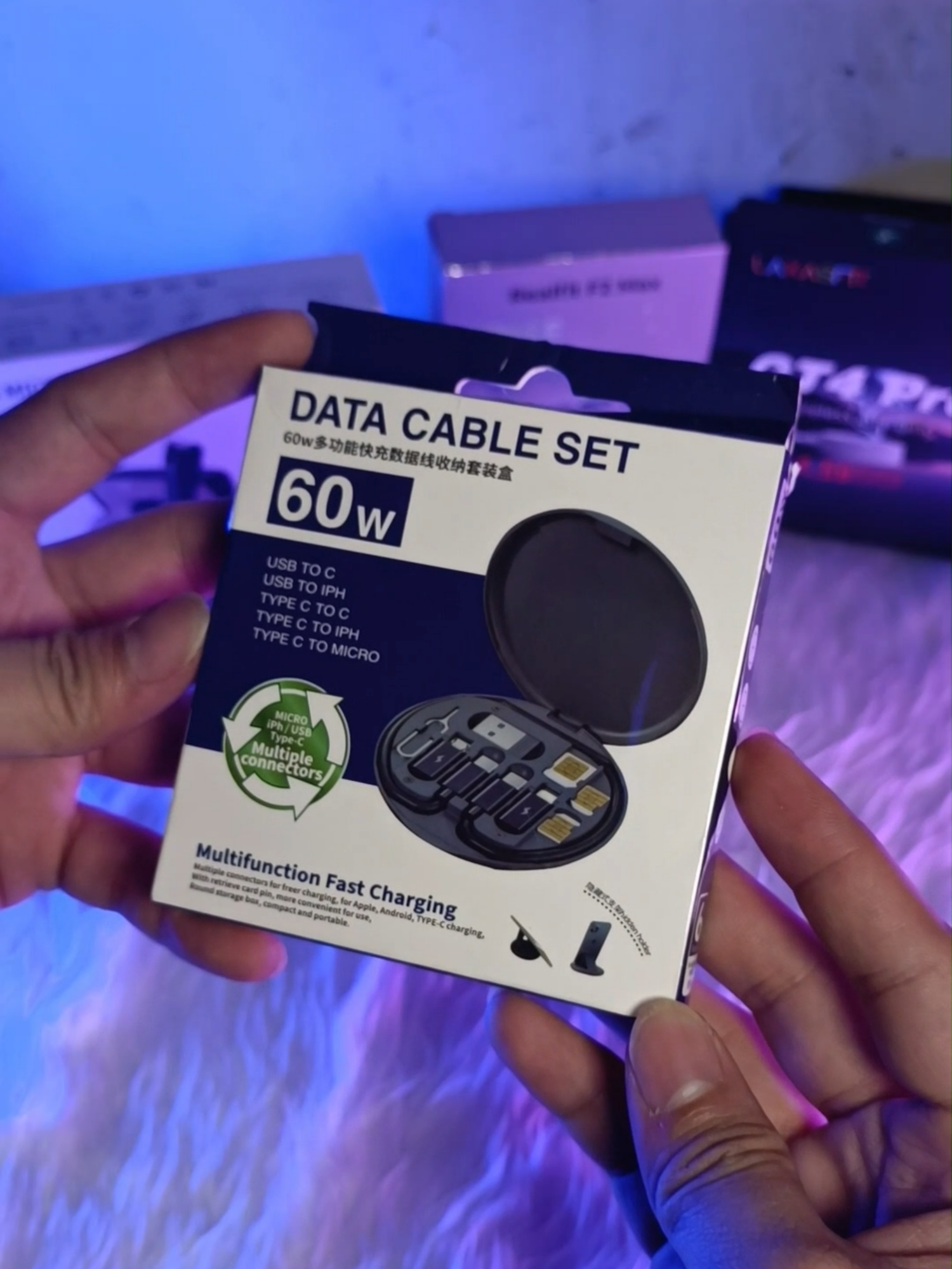 Data Cable Set | Multifunctional Cable set | Circular Design | Product Recommendation #cable #datacable #datacableset #datacableset60w #multifunctional