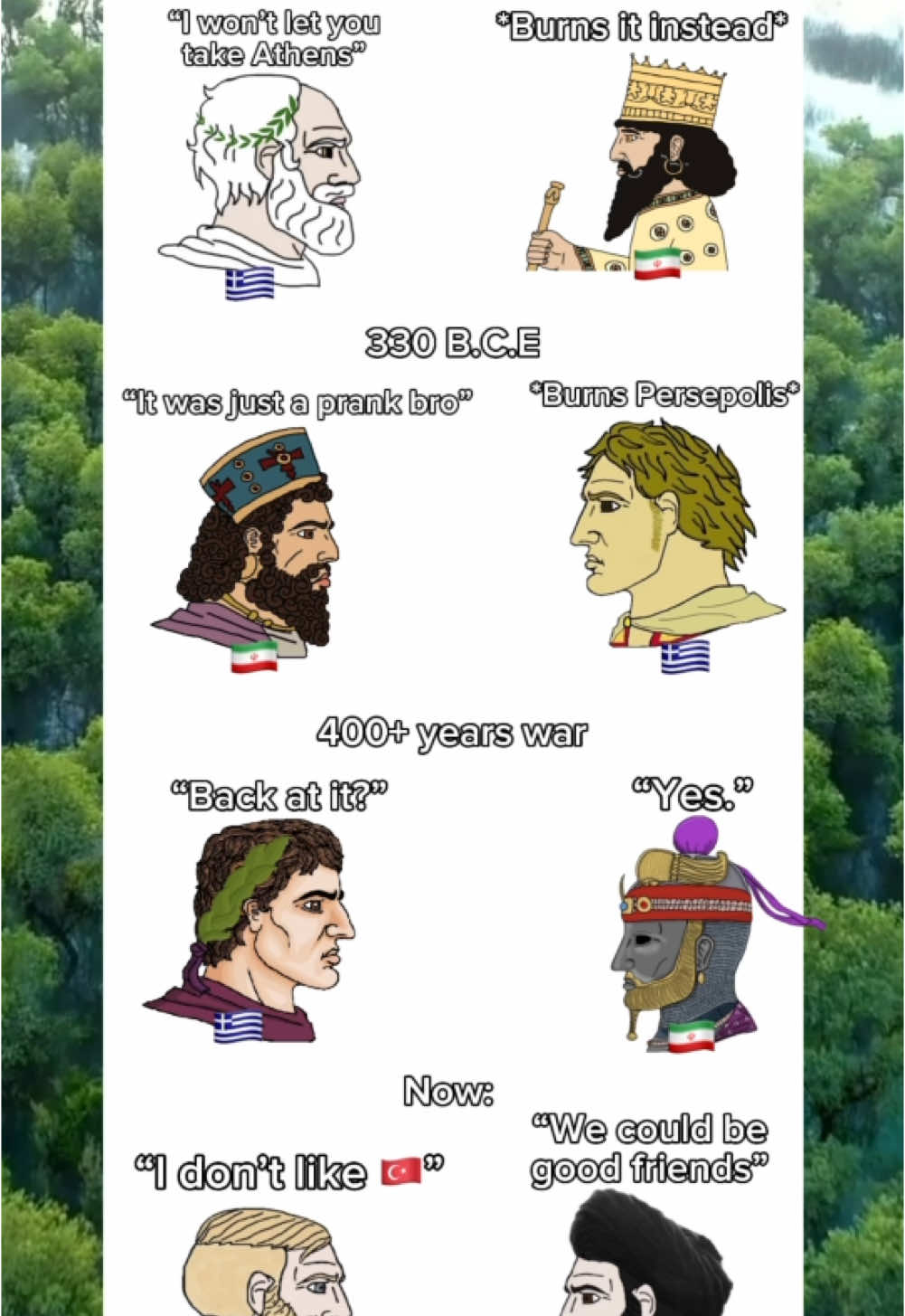 🇮🇷 🤝🇬🇷 Greatest enemies  #iranshahr #eranshahr #greateriran #greece #ancientgreece #byzantine #roman #persia 