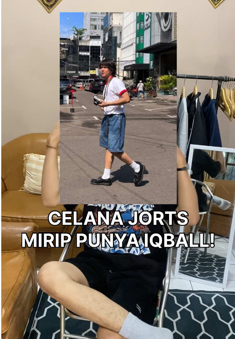 Gua juga punya celana jorts yang mirip sama Iqball @nrdn Official #iqbalramadhan #celana #celanajorts #rek #OOTD #styling #outfit 