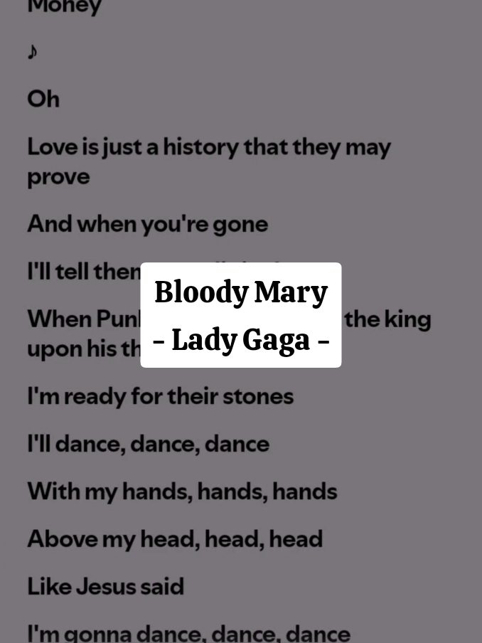 Lady Gaga - Bloody Mary #ladygaga #bloodymary #spotify #lyrics #denlyricss #fypシ゚ #fyp 