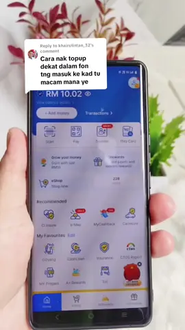 Replying to @khairulintan_32 ni cara nak topup guna nfc kad melalui fon