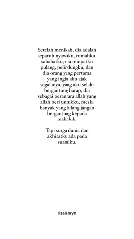 Maka dari itu sedih jika suamiku jauh #risalahryn #fyppppppppppppppppppppppp #masyaallahtabarakkallah #fyp #husbandwife 