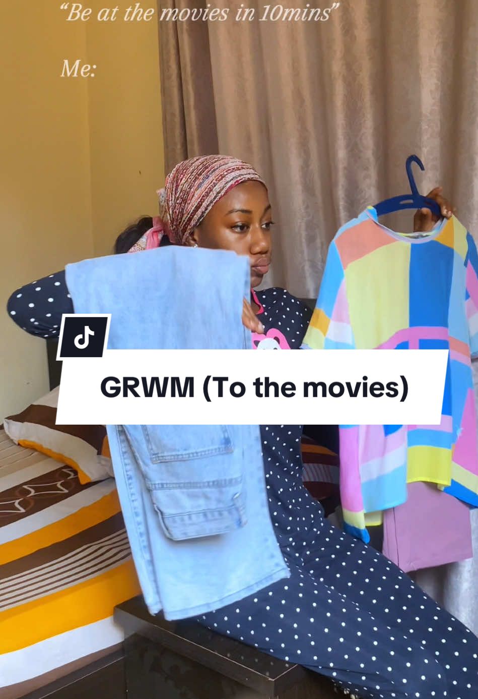 I'll be there but let me film first😂 Team Denim or Plain trouser?🌝  #fashiontiktok #OOTD #grwm #fashioncontentcreator #fashioninspodaily  This is what I’ll wear to the cinema