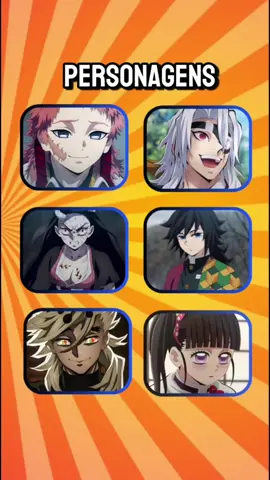 Memorize os personagens de demon slayer 😁 #demonslayer #rengoku #tanjiro #anime #animes 
