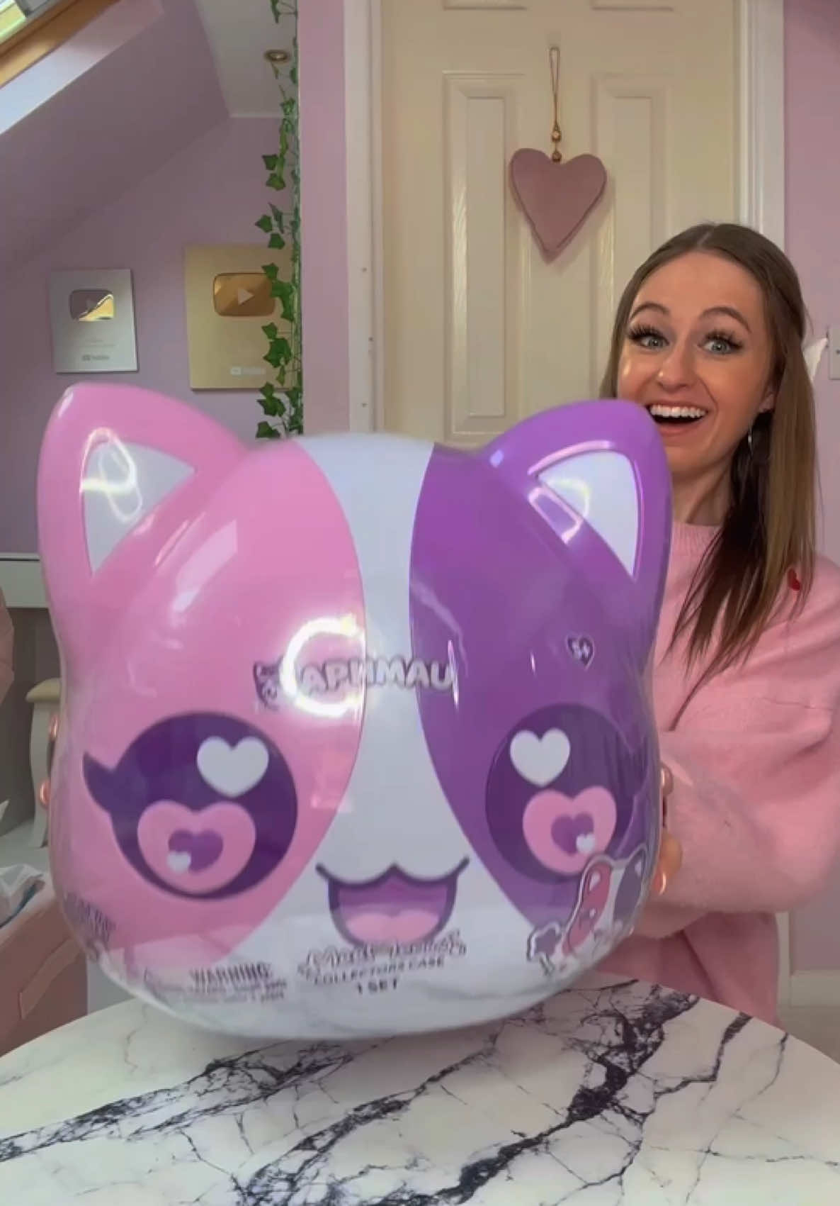 Let’s unbox the WORLDS BIGGEST *APHMAU* Mystery MeeMeows Case!!🫢🎀✨💜 #asmr #foryou 