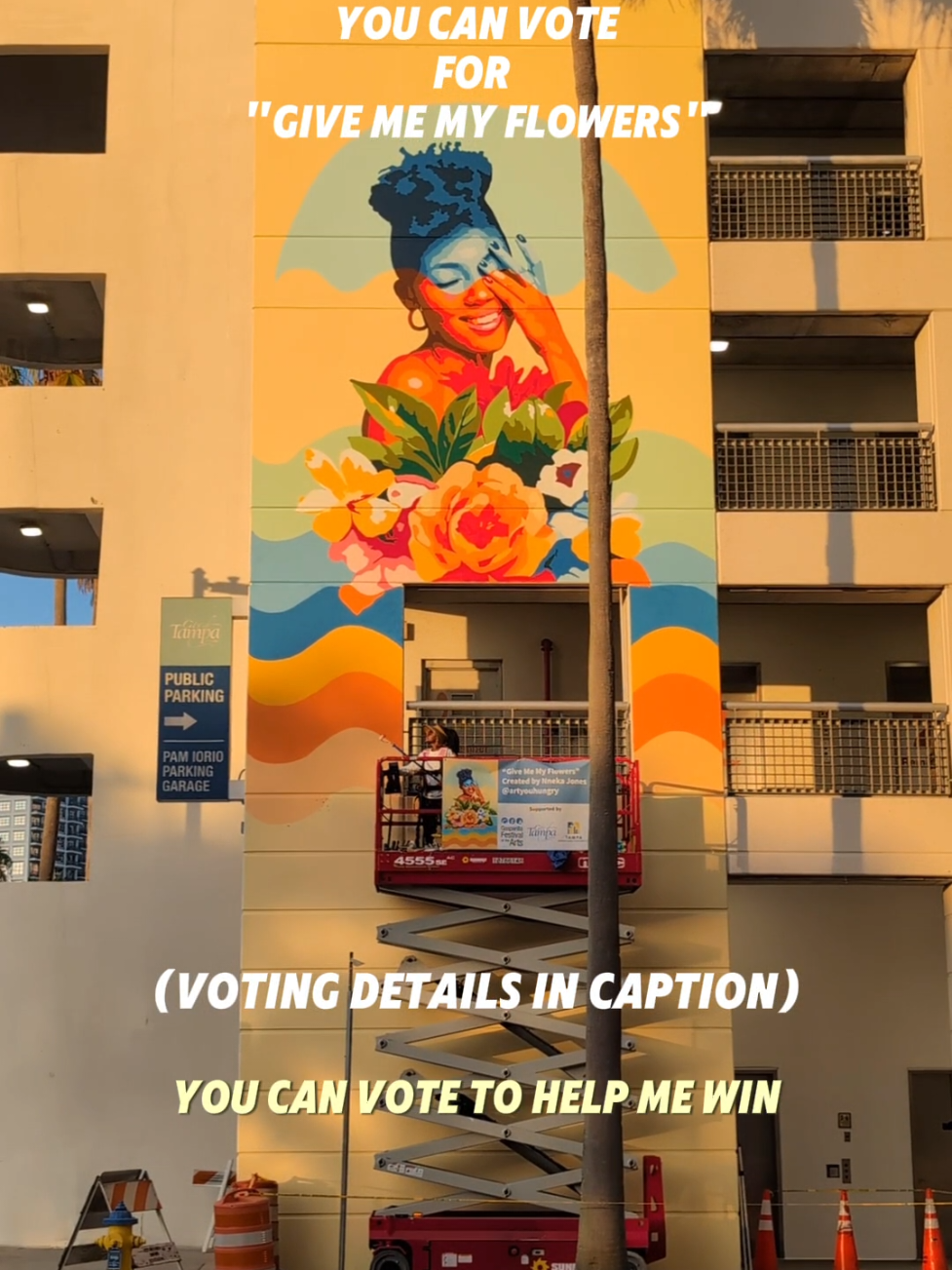 if you're an artist, just DO IT SCARED! ✨ This is your sign to challenge yourself even when you feel paralyzed by fear 🥹 To vote: visit my page/ Bio! ✨ #inspiration #mural #artist #muralist 