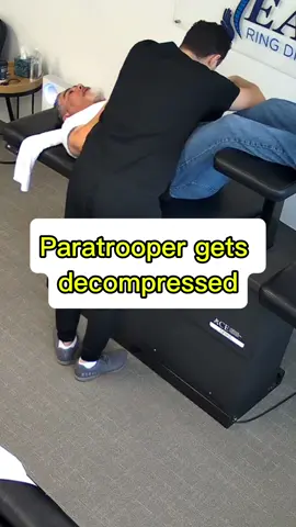 Paratrooper with years of pain finally feels relief #paratrooper #ringdinger #chiropractic 