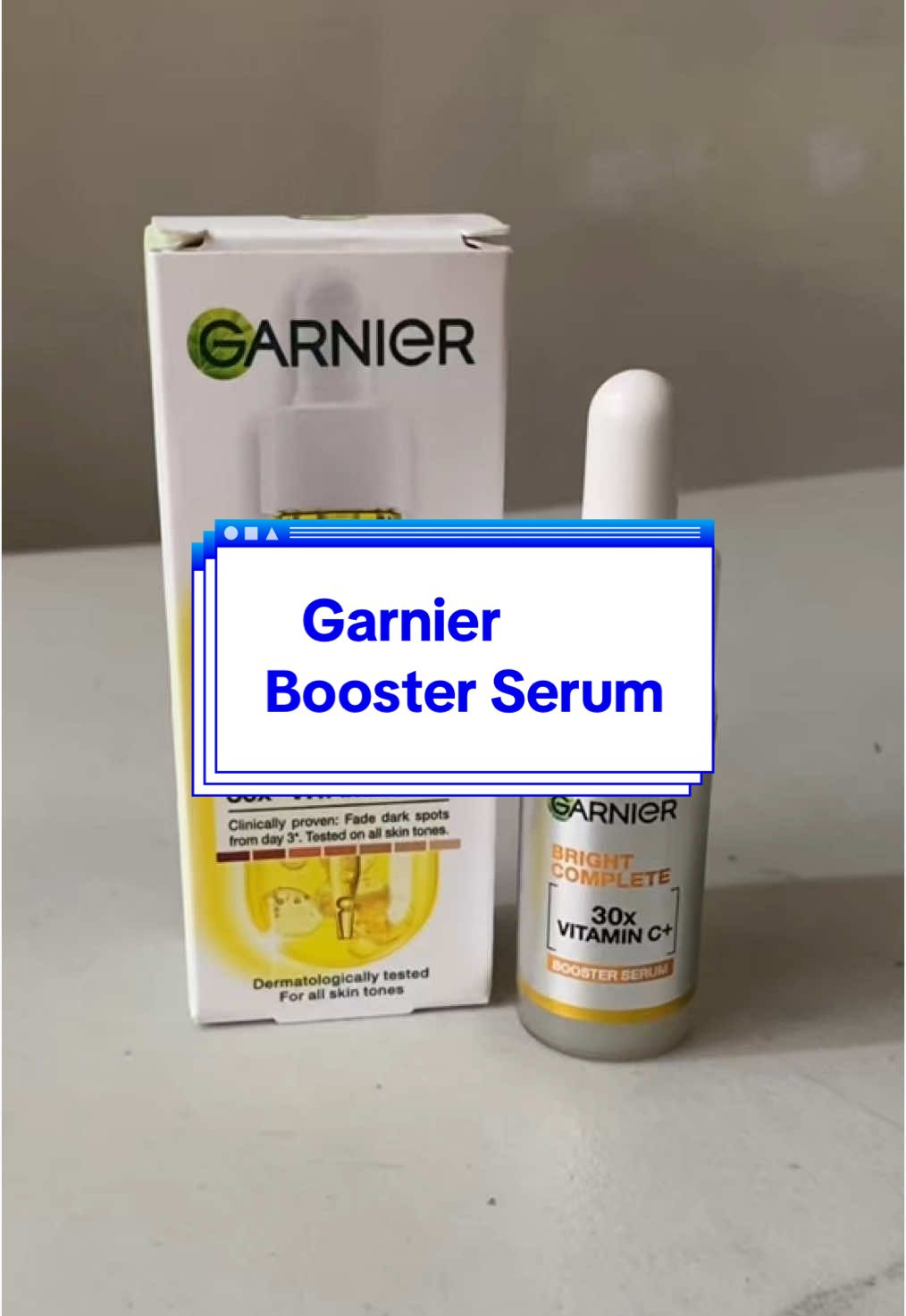 Glow up with Garnier Bright Complete Booster Serum! Packed with 30x Vitamin C, this powerful serum helps brighten, even out skin tone, and boost radiance for a flawless, glowing complexion @garnierph 