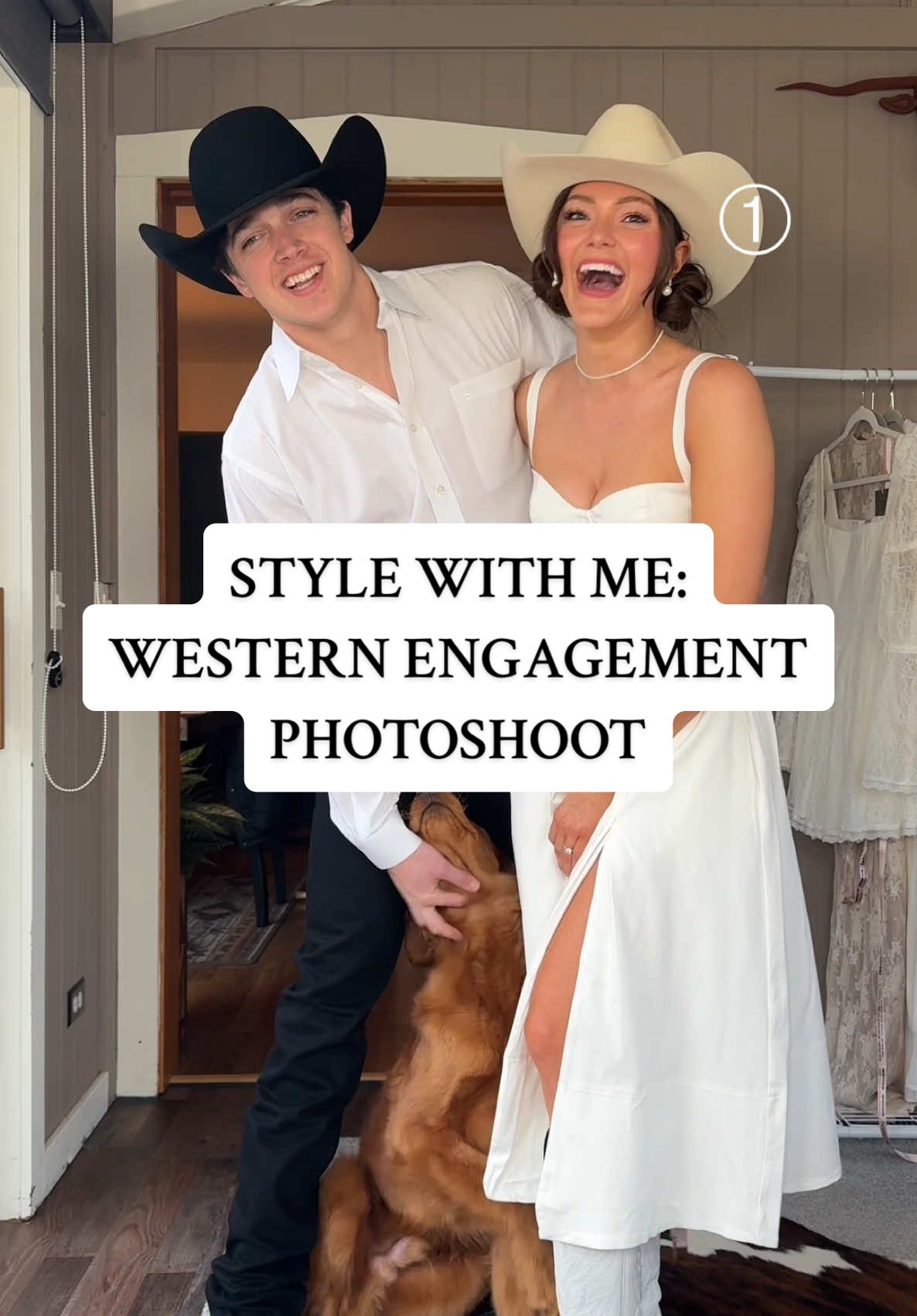 which should I chooooose?? I’m conflicted!!💍✨🤍 #bride #2025bride #engagementphotoshoot #westernfashion 