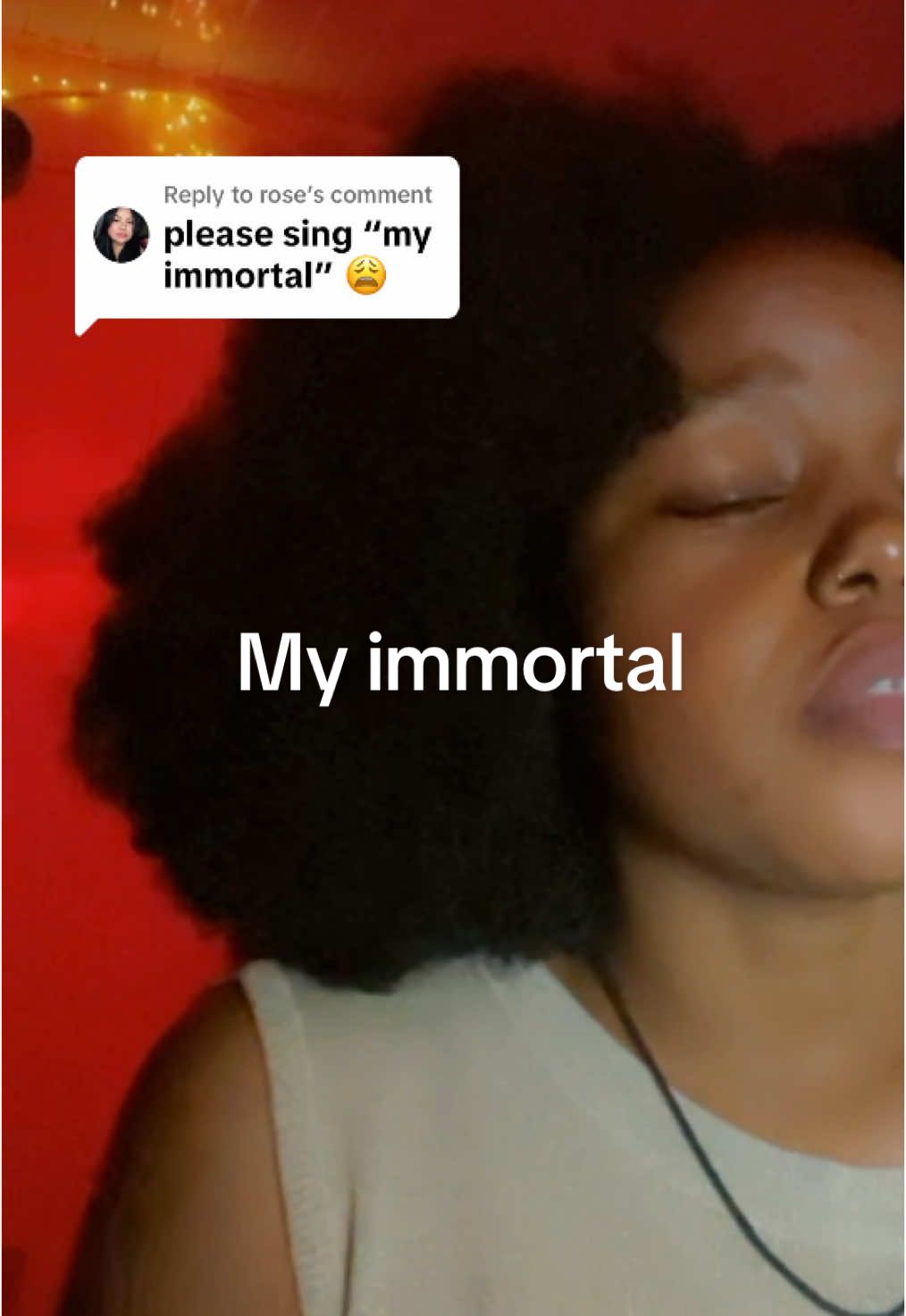 Replying to @rose this , lithium and bring me back to life are absolute favs from Evanescence 🧡  #evanescence #myimmortal #amylee #cover #sing #throwbacksongs 